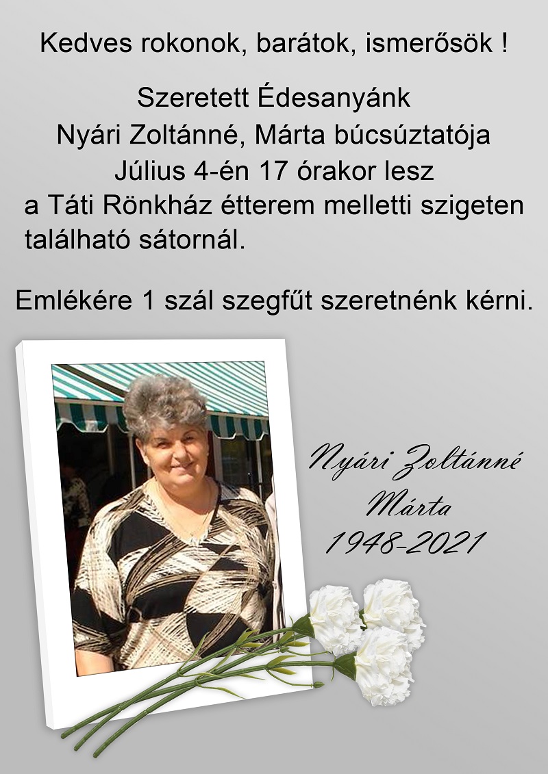 Nyari Zoltanne gyaszhir